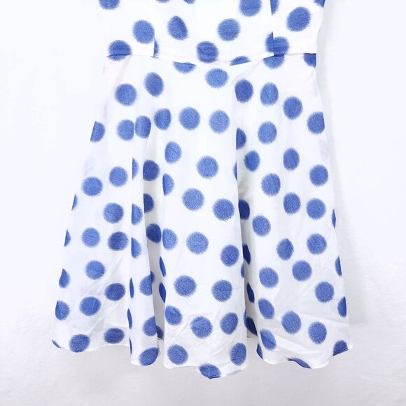 Betsy Johnson Dress Size 10 Fit and Flare Pleated Mini Puffy Skirt Polka Dot - Picture 5 of 11